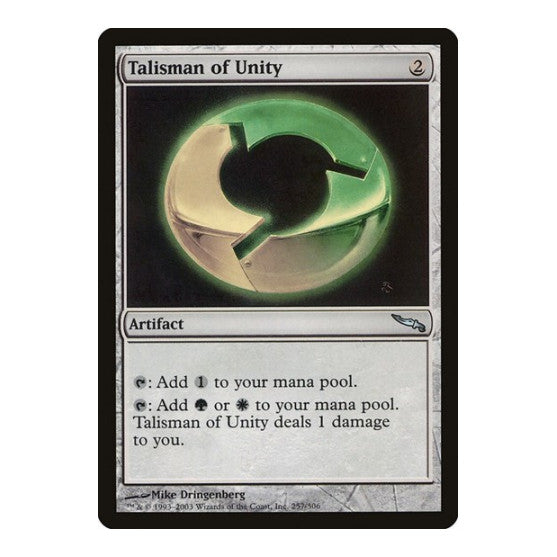 Talisman of Unity (MRD) #257 Uncommon (Moderately Played) Mirrodin Magic: The Gathering: 2003