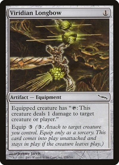 Viridian Longbow (MRD) #270 Common (Lightly Played) Mirrodin Magic: The Gathering: 2003