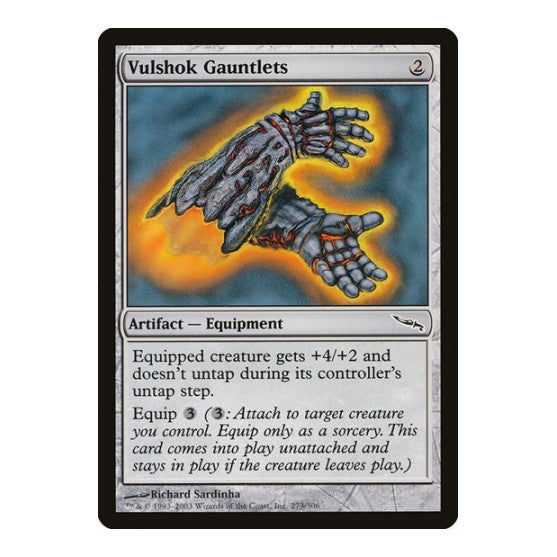Vulshok Gauntlets (MRD) #273 Common (Lightly Played) Mirrodin Magic: The Gathering: 2003