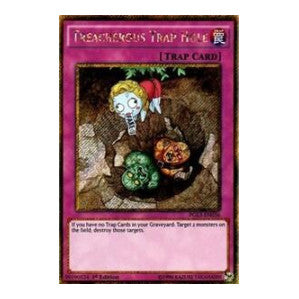 Treacherous Trap Hole (PG3) #PGL3-EN036 Gold Secret Rare (1st Edition Near Mint) Premium Gold: Infinite Gold YuGiOh: 2016