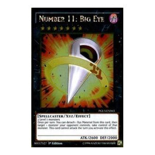 Number 11 Big Eye (PG3) #PGL3-EN063 Gold Rare Premium Gold: Infinite Gold YuGiOh: 2016