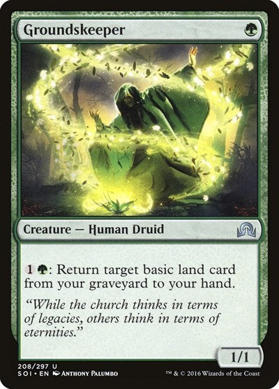 Groundskeeper (SOI) #208 Uncommon (Lightly Played) Shadows over Innistrad Magic: The Gathering: 2016