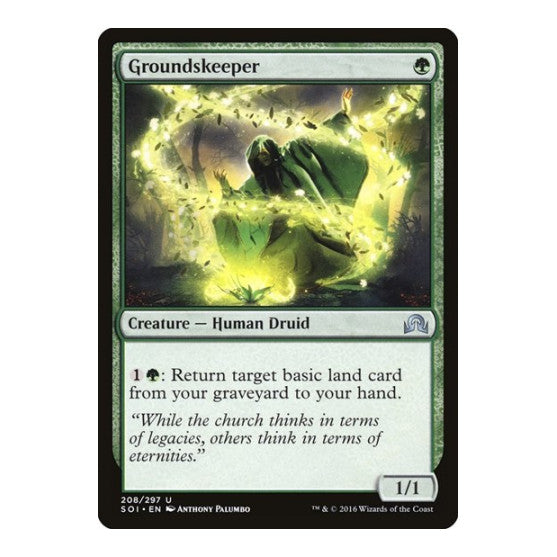Groundskeeper (SOI) #208 Uncommon (Lightly Played) Shadows over Innistrad Magic: The Gathering: 2016