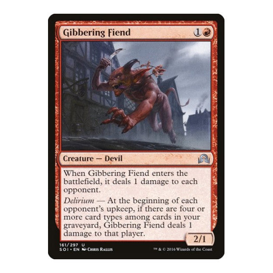 Gibbering Fiend (SOI) #161 Uncommon Shadows over Innistrad Magic: The Gathering: 2016