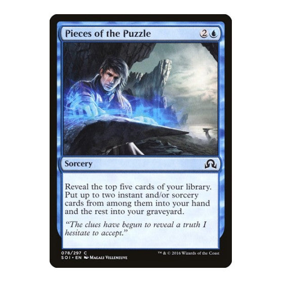 Pieces of the Puzzle (SOI) #78 Common (Damaged) Shadows over Innistrad Magic: The Gathering: 2016