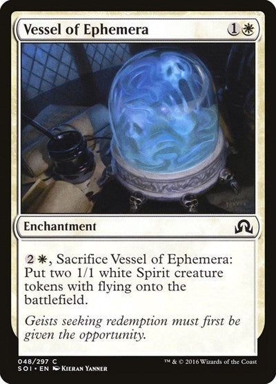 Vessel of Ephemera (SOI) #48 Common (Lightly Played) Shadows over Innistrad Magic: The Gathering: 2016