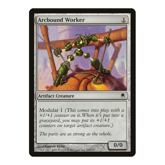 Arcbound Worker (DST) #104 Common (Moderately Played) Darksteel Magic: The Gathering: 2004