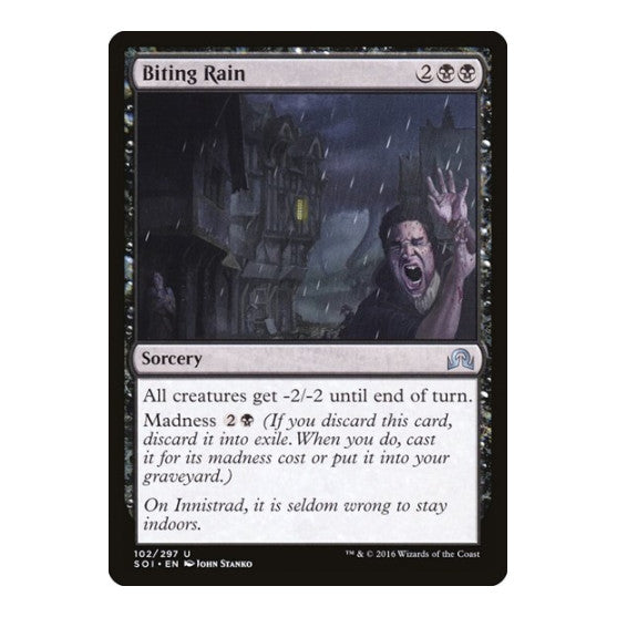 Biting Rain (SOI) #102 Uncommon (Lightly Played) Shadows over Innistrad Magic: The Gathering: 2016