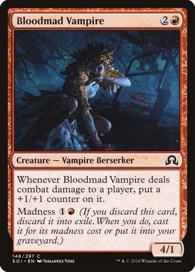 Bloodmad Vampire (SOI) #146 Common (Lightly Played) Shadows over Innistrad Magic: The Gathering: 2016