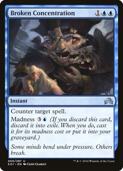 Broken Concentration (SOI) #50 Uncommon (Lightly Played) Shadows over Innistrad Magic: The Gathering: 2016