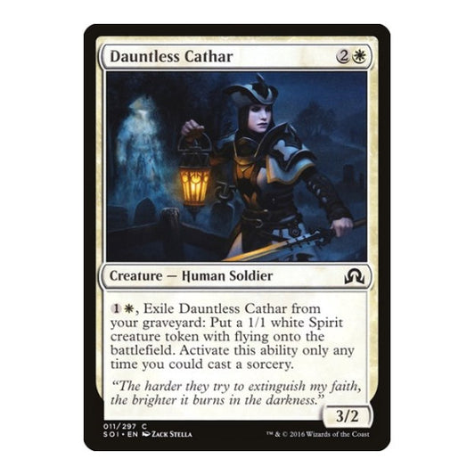 Dauntless Cathar (SOI) #11 Common (Lightly Played) Shadows over Innistrad Magic: The Gathering: 2016