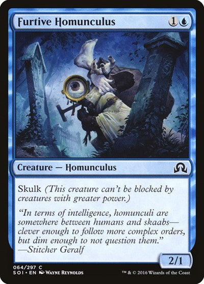Furtive Homunculus (SOI) #64 Common (Foil Lightly Played) Shadows over Innistrad Magic: The Gathering: 2016