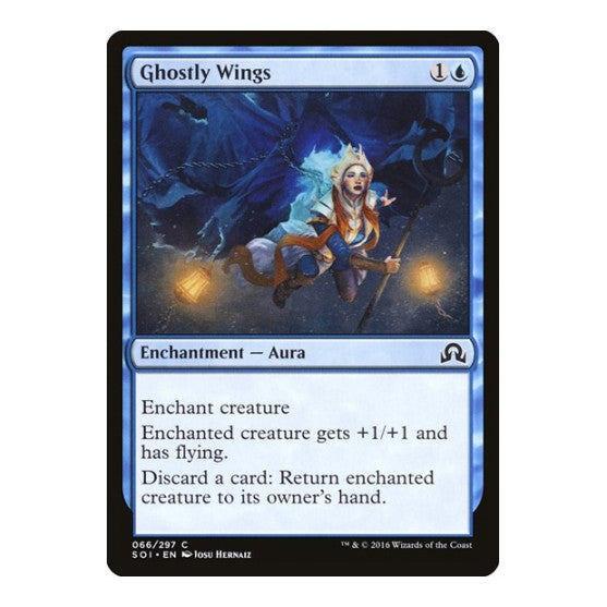 Ghostly Wings (SOI) #66 Common (Lightly Played) Shadows over Innistrad Magic: The Gathering: 2016