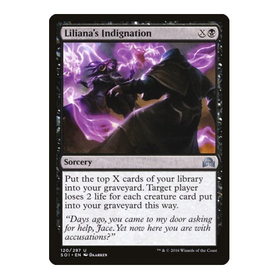 Liliana's Indignation (SOI) #120 Uncommon (Lightly Played) Shadows over Innistrad Magic: The Gathering: 2016