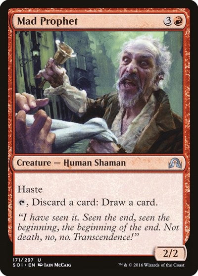 Mad Prophet (SOI) #171 Uncommon (Lightly Played) Shadows over Innistrad Magic: The Gathering: 2016
