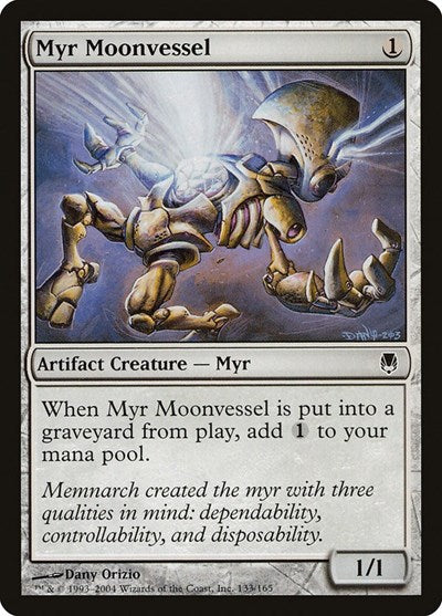 Myr Moonvessel (DST) #133 Common (Moderately Played) Darksteel Magic: The Gathering: 2004