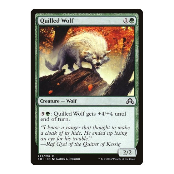 Quilled Wolf (SOI) #222 Common (Lightly Played) Shadows over Innistrad Magic: The Gathering: 2016