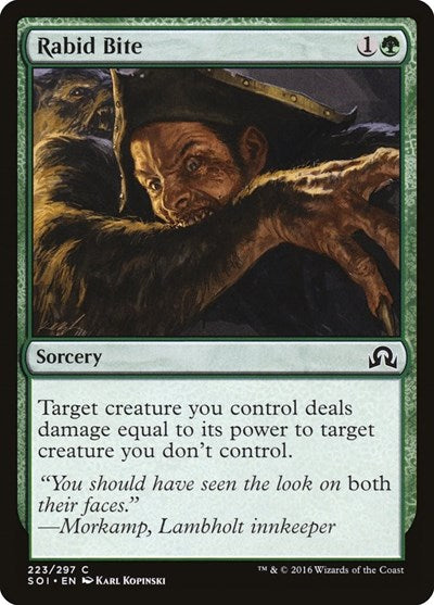 Rabid Bite (SOI) #223 Common (Lightly Played) Shadows over Innistrad Magic: The Gathering: 2016