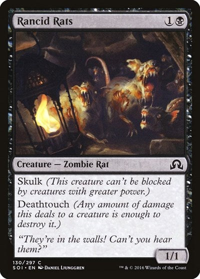 Rancid Rats (SOI) #130 Common (Lightly Played) Shadows over Innistrad Magic: 2016