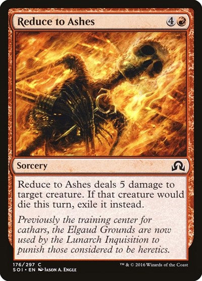 Reduce to Ashes (SOI) #176 Common (Lightly Played) Shadows over Innistrad Magic: 2016