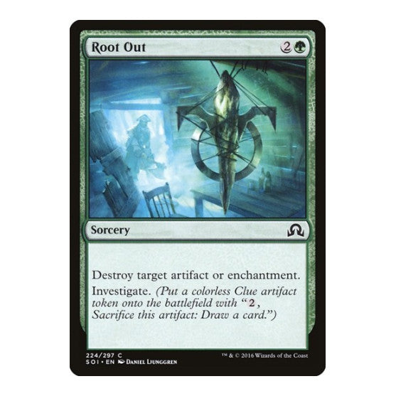 Root Out (SOI) #224 Common (Lightly Played) Shadows over Innistrad Magic: The Gathering: 2016
