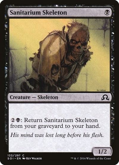 Sanitarium Skeleton (SOI) #133 Common (Heavily Played) Shadows over Innistrad Magic: The Gathering: 2016