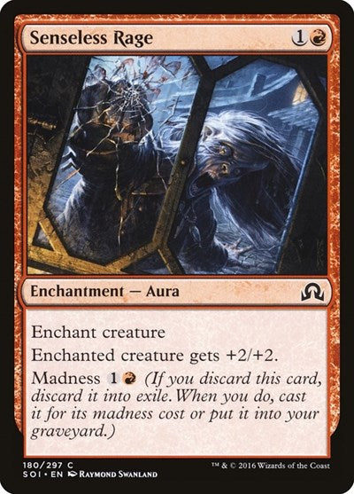 Senseless Rage (SOI) #180 Common (Lightly Played) Shadows over Innistrad Magic: The Gathering: 2016