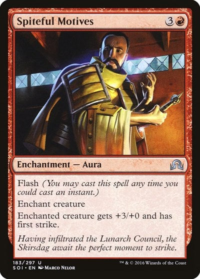 Spiteful Motives (SOI) #183 Uncommon (Lightly Played) Shadows over Innistrad Magic: The Gathering: 2016