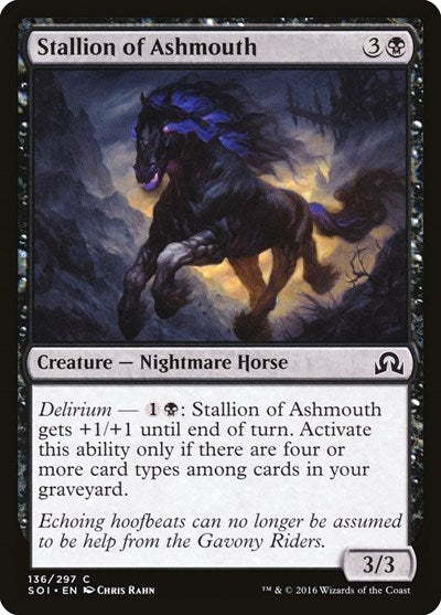 Stallion of Ashmouth (SOI) #136 Common (Lightly Played) Shadows over Innistrad Magic: The Gathering: 2016