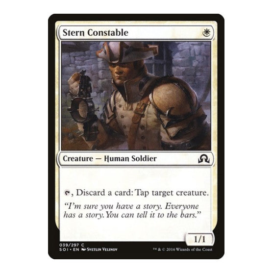 Stern Constable (SOI) #39 Common (Lightly Played) Shadows over Innistrad Magic: The Gathering: 2016