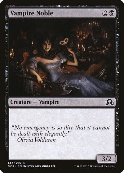 Vampire Noble (SOI) #143 Common (Lightly Played) Shadows over Innistrad Magic: The Gathering: 2016