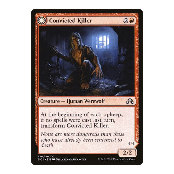 Convicted Killer (SOI) #149 Common (Lightly Played) Shadows over Innistrad Magic: The Gathering: 2016