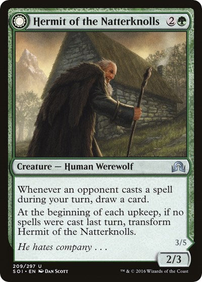 Hermit of the Natterknolls (SOI) #209 Uncommon (Lightly Played) Shadows over Innistrad Magic: The Gathering: 2016