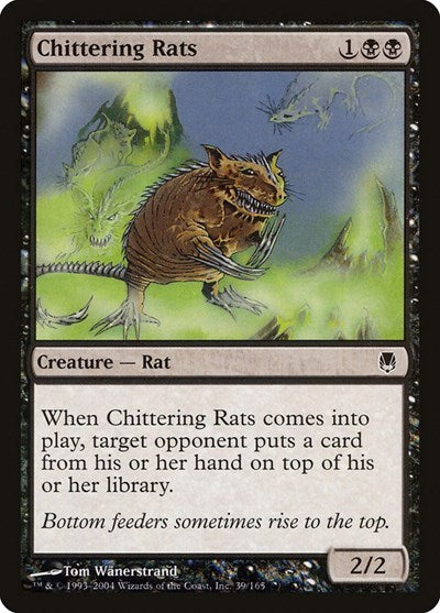 Chittering Rats (DST) #39 Common (Moderately Played) Darksteel Magic: The Gathering: 2004