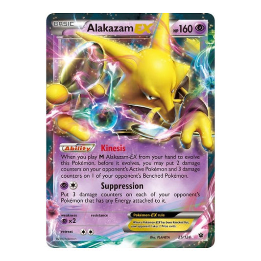 Alakazam EX (FCO) #25/124 Ultra Rare XY - Fates Collide Pokemon: 2016