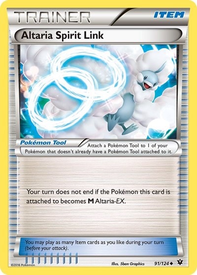 Altaria Spirit Link (FCO) #91/124 Uncommon (Moderately Played) XY - Fates Collide Pokemon: 2016