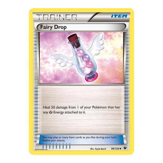 Fairy Drop (FCO) #99/124 Uncommon (Reverse Holofoil Moderately Played) XY - Fates Collide Pokemon: 2016