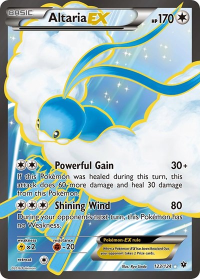 Altaria EX Full Art (FCO) #123/124 Ultra Rare (Holofoil Damaged) XY - Fates Collide Pokemon: 2016