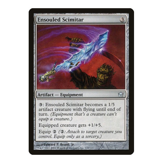 Ensouled Scimitar (5DN) #119 Uncommon (Foil Lightly Played) Fifth Dawn Magic: The Gathering: 2004