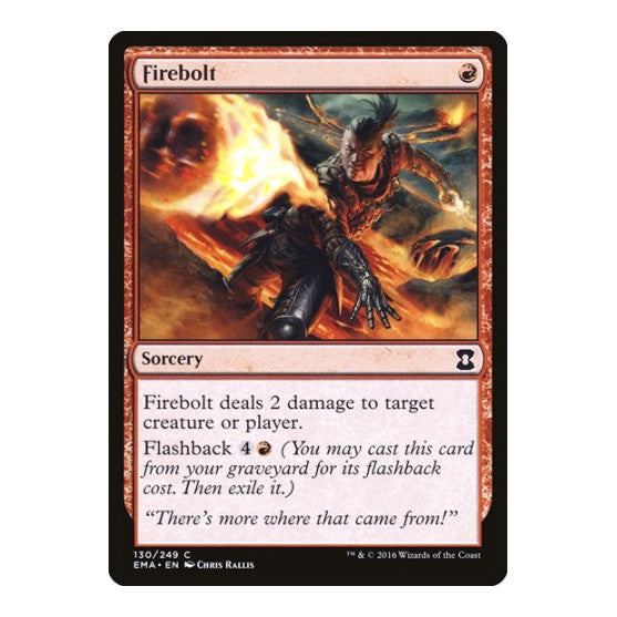 Firebolt (EMA) #130 Common (Lightly Played) Eternal Masters Magic: The Gathering: 2016