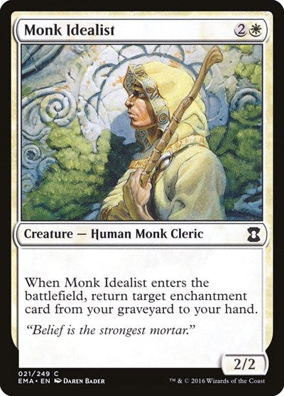 Monk Idealist (EMA) #21 Common (Foil Lightly Played) Eternal Masters Magic: The Gathering: 2016