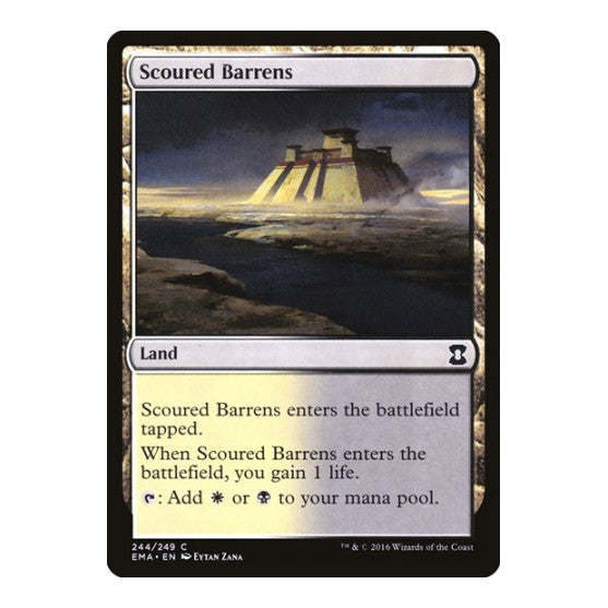 Scoured Barrens (EMA) #244 Common (Lightly Played) Eternal Masters Magic: The Gathering: 2016