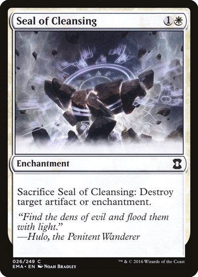 Seal of Cleansing (EMA) #26 Common (Foil Lightly Played) Eternal Masters Magic: The Gathering: 2016