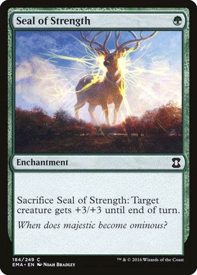Seal of Strength (EMA) #184 Common (Lightly Played) Eternal Masters Magic: The Gathering: 2016
