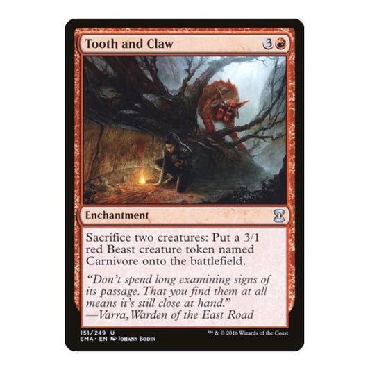 Tooth and Claw (EMA) #151 Uncommon (Lightly Played) Eternal Masters Magic: The Gathering: 2016