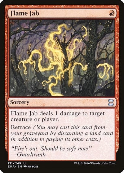 Flame Jab (EMA) #131 Uncommon (Lightly Played) Eternal Masters Magic: 2016