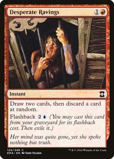 Desperate Ravings (EMA) #125 Common (Foil Lightly Played) Eternal Masters Magic: The Gathering: 2016