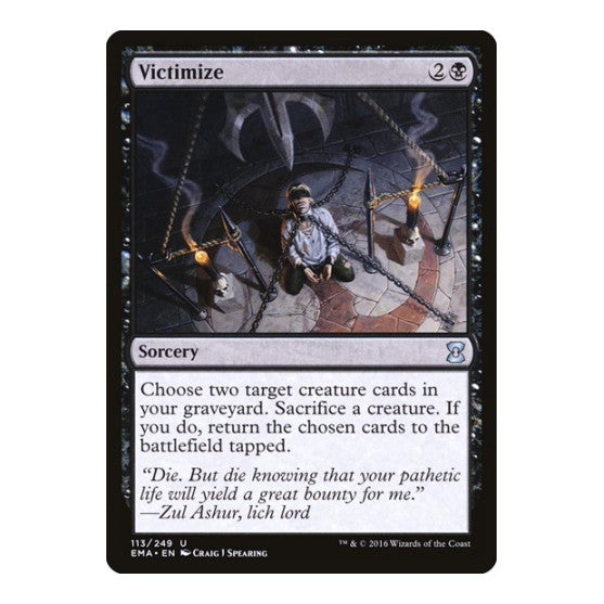 Victimize (EMA) #113 Uncommon (Moderately Played) Eternal Masters Magic: The Gathering: 2016