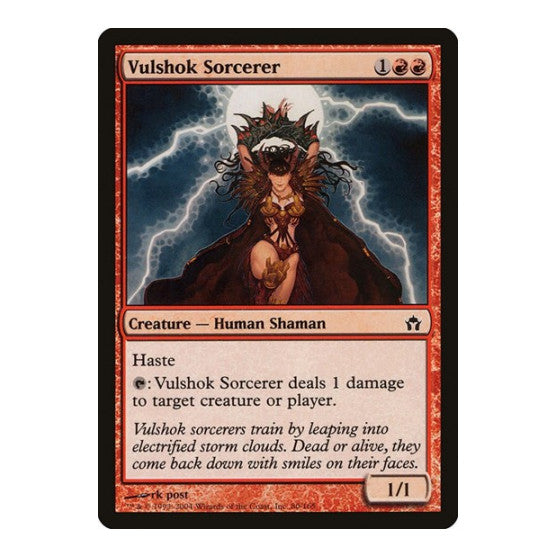 Vulshok Sorcerer (5DN) #80 Common (Moderately Played) Fifth Dawn Magic: The Gathering: 2004