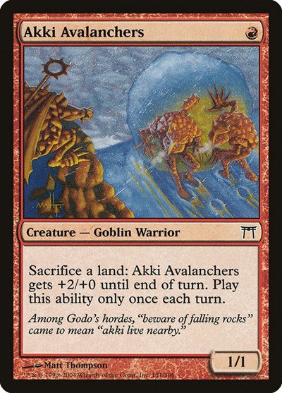 Akki Avalanchers (CHK) #151 Common (Lightly Played) Champions of Kamigawa Magic: The Gathering: 2004